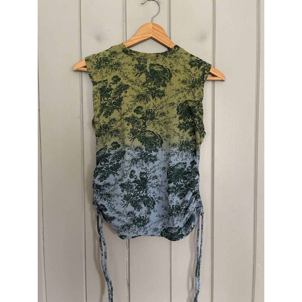 Anthropologie Pilcro Tank Top XS Sleeveless/Cap Sleeve Ombre Green Light Blue
